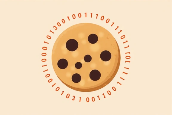 Ilustración de una galleta digital representando una cookie